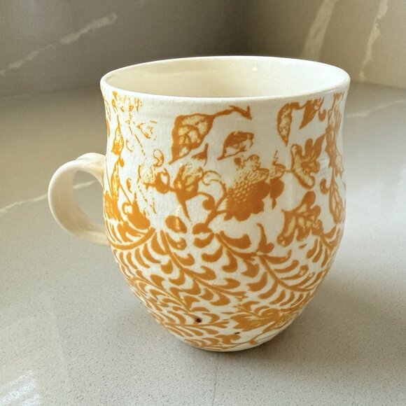 Anthropologie Homegrown Monogram Floral H Letter Initial Coffee Tea Mug Cup - Picture 2 of 4